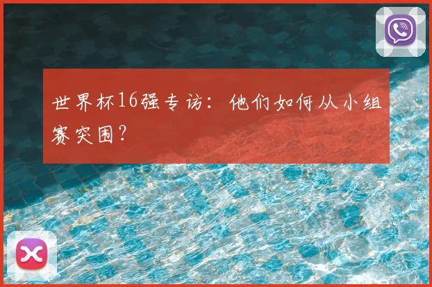 世界杯16强专访：他们如何从小组赛突围？