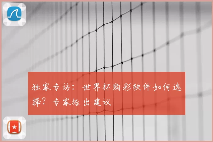 独家专访:世界杯购彩软件如何选择?专家给出建议