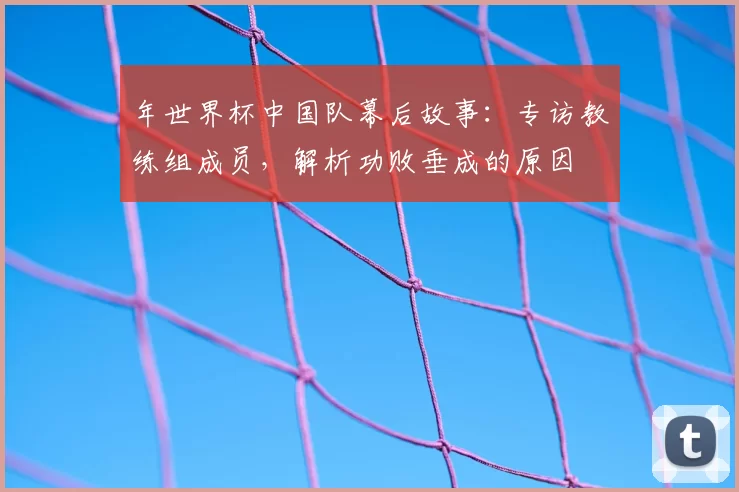 年世界杯中国队幕后故事：专访教练组成员，解析功败垂成的原因